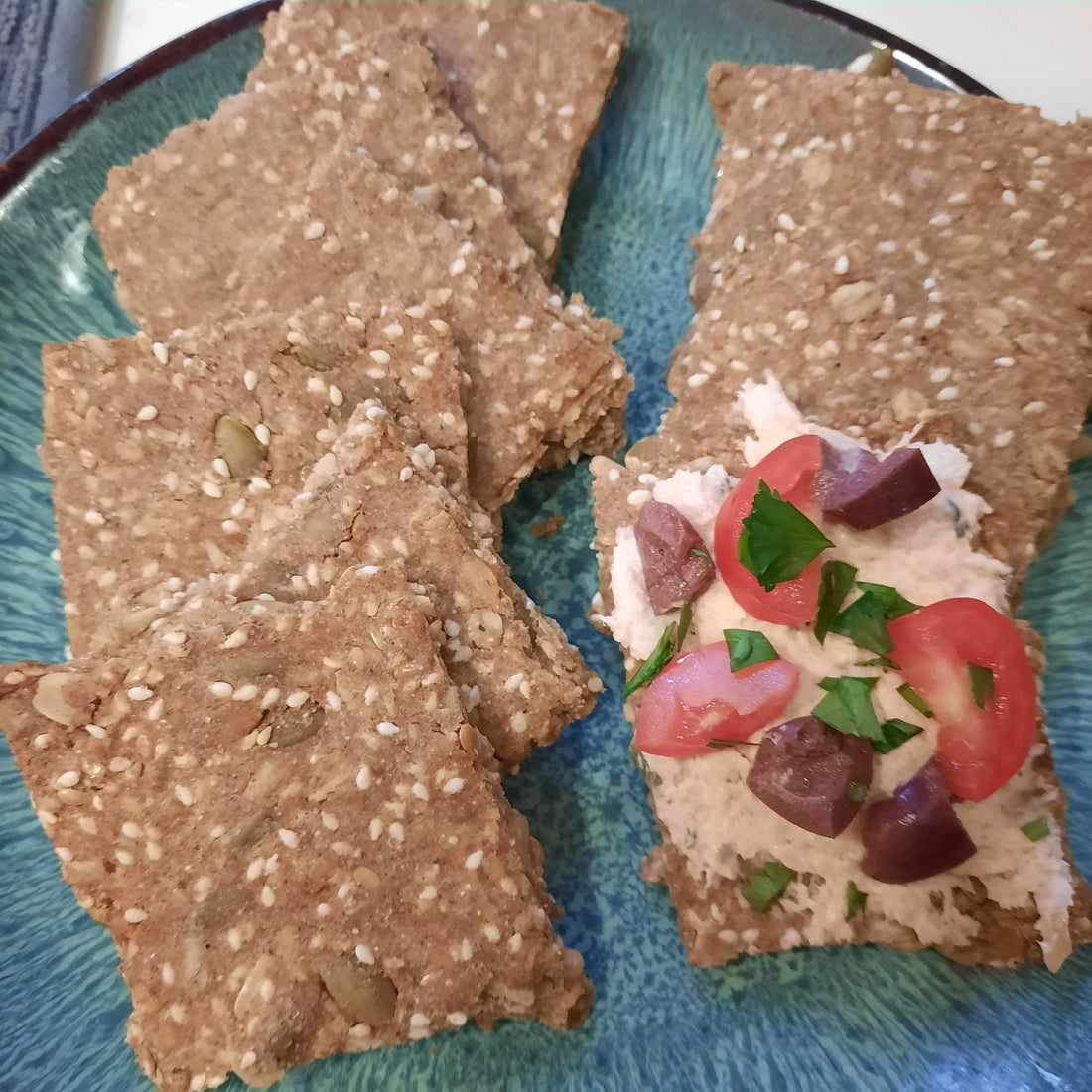 Seeded Rye Crackers