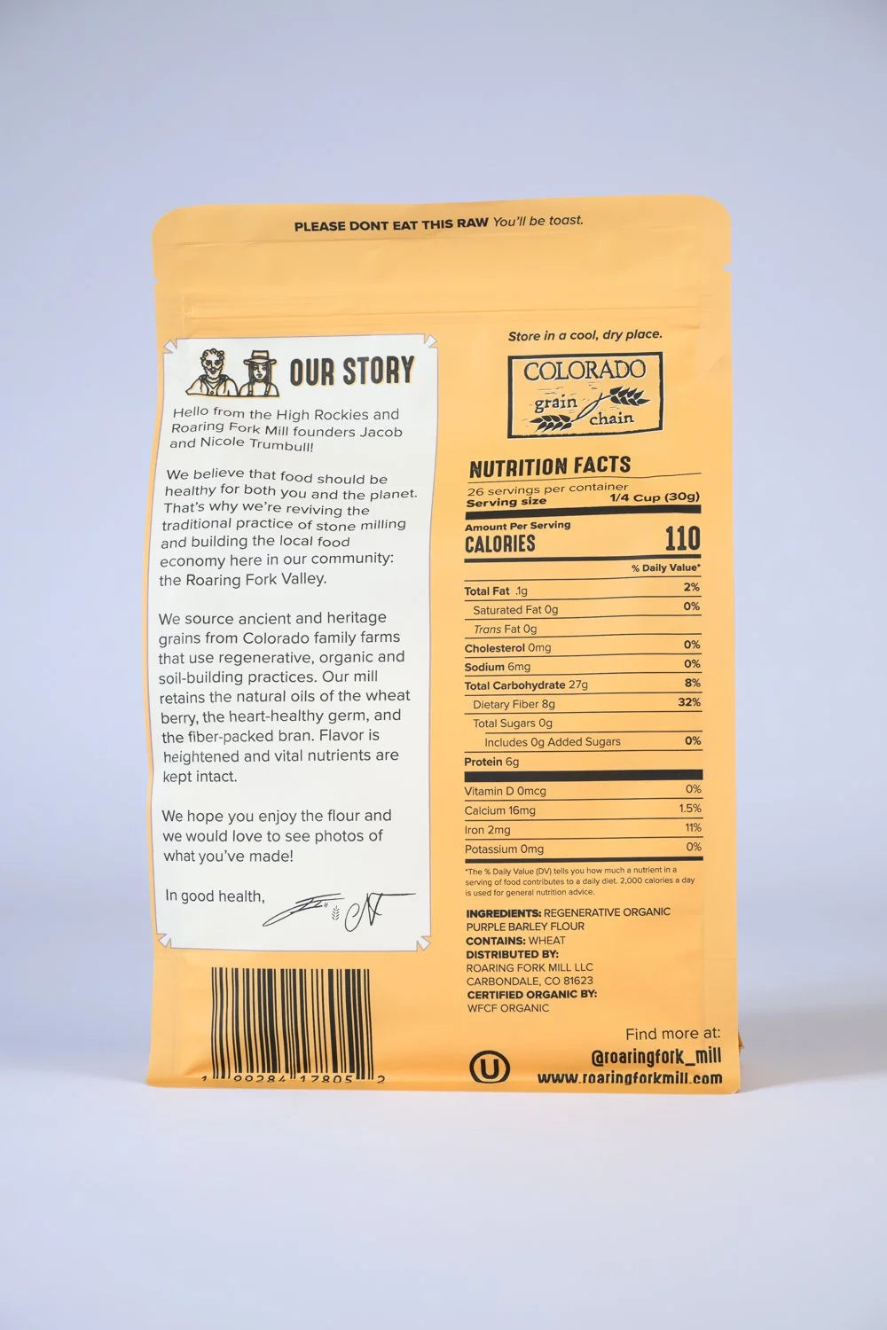 Regenerative Purple Barley Flour